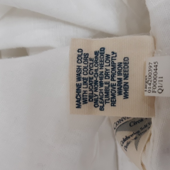 Converse One Star Women's White Linen Blend Pants - Picture 8 of 8